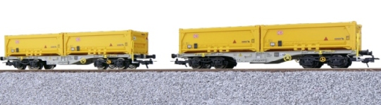 ESU 36602 - H0 - 2-tlg. Set Mulden-Containertragwagen, AAEC, Ep. VI - Set 3